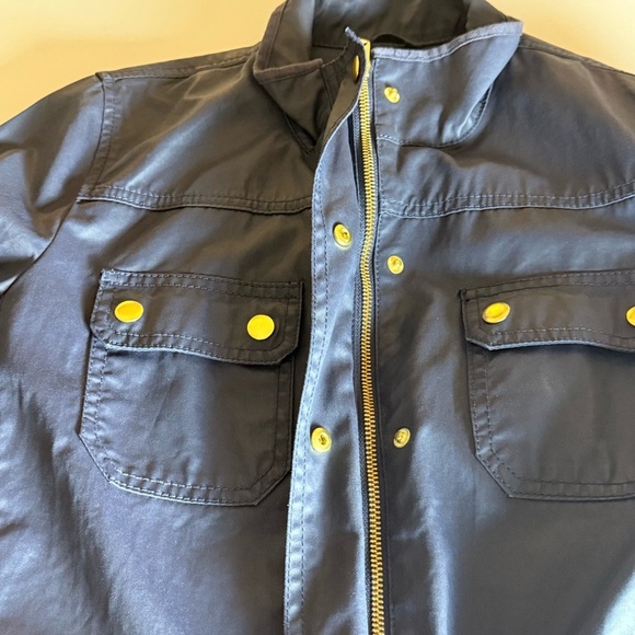 J. Crew Navy Utility Jacket with Gold Buttons, size small, Fall, Spring - Picture 8 of 11